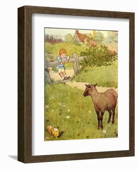 USA Baa Baa Black Sheep Book Plate-null-Framed Giclee Print