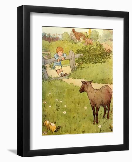 USA Baa Baa Black Sheep Book Plate-null-Framed Giclee Print