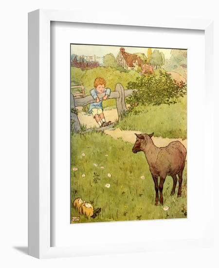 USA Baa Baa Black Sheep Book Plate-null-Framed Giclee Print