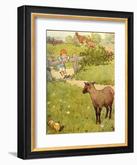 USA Baa Baa Black Sheep Book Plate-null-Framed Giclee Print