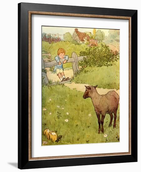 USA Baa Baa Black Sheep Book Plate-null-Framed Giclee Print