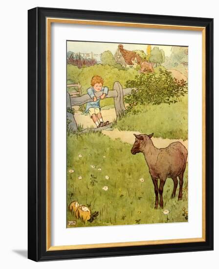 USA Baa Baa Black Sheep Book Plate-null-Framed Giclee Print