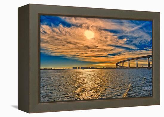 USA, Ca, San Diego Coronado Bay Bridge-Rona Schwarz-Framed Premier Image Canvas