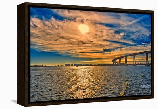 USA, Ca, San Diego Coronado Bay Bridge-Rona Schwarz-Framed Premier Image Canvas