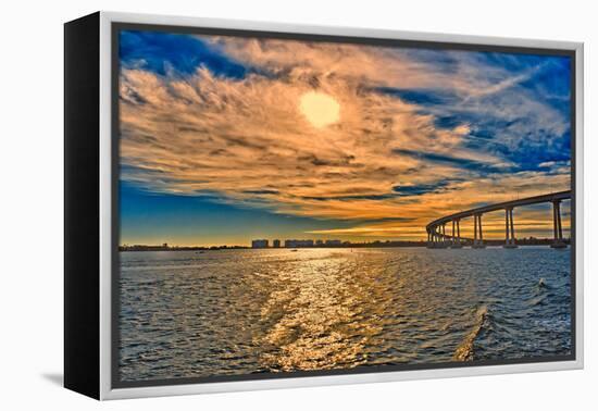 USA, Ca, San Diego Coronado Bay Bridge-Rona Schwarz-Framed Premier Image Canvas