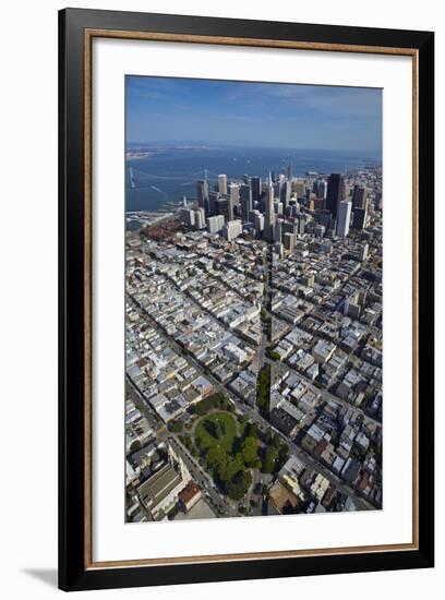 USA, California, Aerial of Downtown San Francisco Cityscape-David Wall-Framed Photographic Print