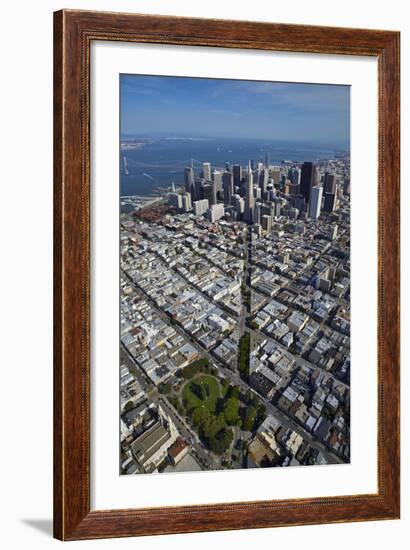 USA, California, Aerial of Downtown San Francisco Cityscape-David Wall-Framed Photographic Print