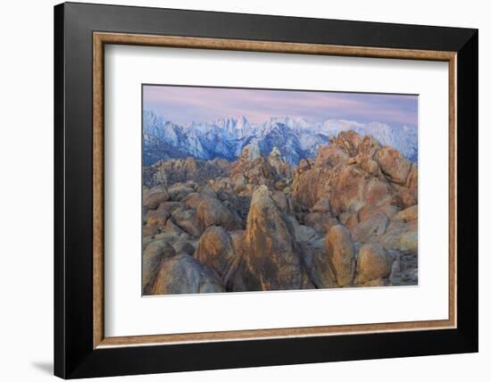 USA, California, Alabama Hills. View of Mount Whitney-Don Paulson-Framed Photographic Print