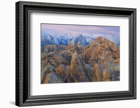 USA, California, Alabama Hills. View of Mount Whitney-Don Paulson-Framed Photographic Print