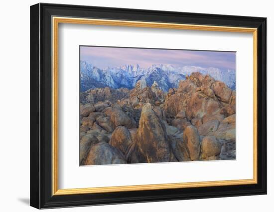USA, California, Alabama Hills. View of Mount Whitney-Don Paulson-Framed Photographic Print