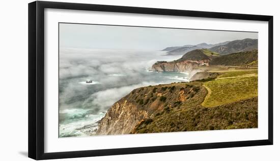 USA, California, Big Sur, Fog Approaches Bixby Bridge in the Afternoon-Ann Collins-Framed Photographic Print