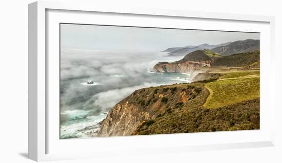 USA, California, Big Sur, Fog Approaches Bixby Bridge in the Afternoon-Ann Collins-Framed Photographic Print