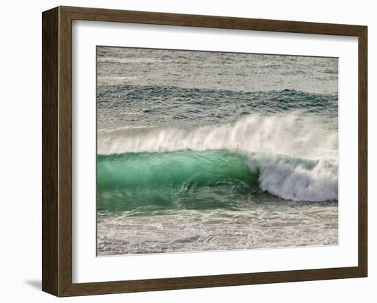 USA, California, Big Sur, Green Backlit Wave at Garrapata State Beach-Ann Collins-Framed Photographic Print