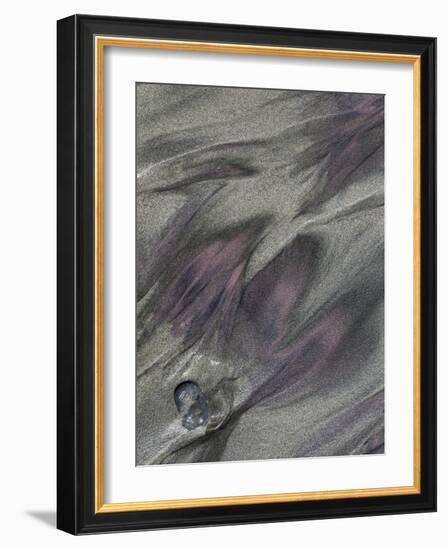 USA, California, Big Sur. Patterns in beach sand.-Jaynes Gallery-Framed Photographic Print