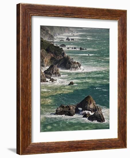 USA, California, Big Sur. Waves Hit Coast and Rocks-Ann Collins-Framed Photographic Print