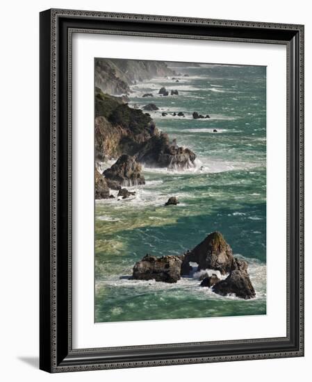 USA, California, Big Sur. Waves Hit Coast and Rocks-Ann Collins-Framed Photographic Print