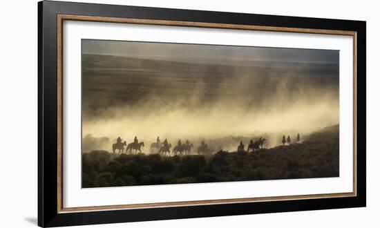 USA, California, Bishop, Cattle Drive in the Eastern Sierra-Ann Collins-Framed Photographic Print