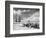 USA, California, Bishop. Snow-Covered Vintage Wagon in Owens Valley-Dennis Flaherty-Framed Photographic Print