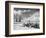 USA, California, Bishop. Snow-Covered Vintage Wagon in Owens Valley-Dennis Flaherty-Framed Photographic Print