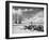 USA, California, Bishop. Snow-Covered Vintage Wagon in Owens Valley-Dennis Flaherty-Framed Photographic Print