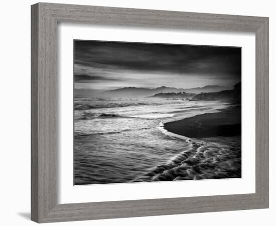 USA, California, Cambria. Dusk at Moonstone Beach-Ann Collins-Framed Photographic Print