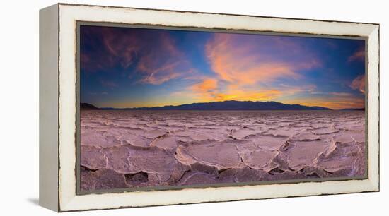 Usa, California, Death Valley National Park, Badwater Basin, Lowest Point in North America-Alan Copson-Framed Premier Image Canvas