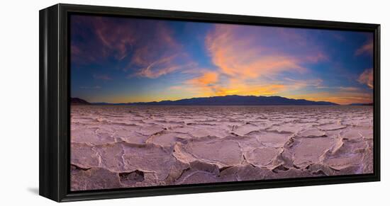 Usa, California, Death Valley National Park, Badwater Basin, Lowest Point in North America-Alan Copson-Framed Premier Image Canvas