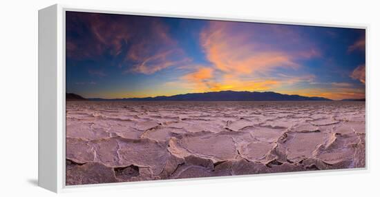 Usa, California, Death Valley National Park, Badwater Basin, Lowest Point in North America-Alan Copson-Framed Premier Image Canvas