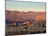 USA, California, Death Valley National Park, Moon Setting at Sunrise over Panamint Mountain Range-Ann Collins-Mounted Photographic Print