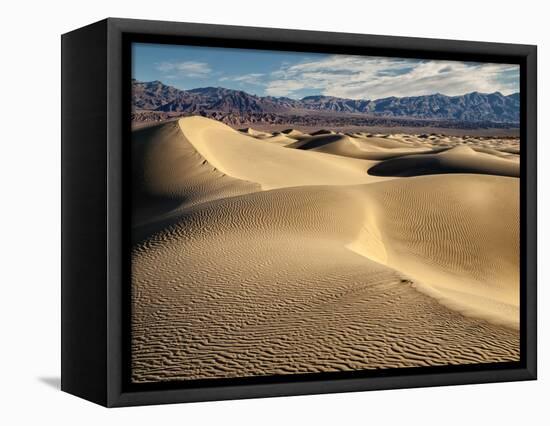USA, California, Death Valley National Park, Morning Sun Hits Mesquite Flat Dunes-Ann Collins-Framed Premier Image Canvas