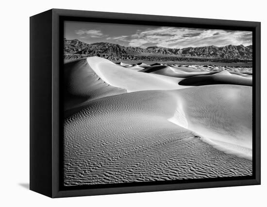 USA, California, Death Valley National Park, Morning Sun Hits Mesquite Flat Dunes-Ann Collins-Framed Premier Image Canvas