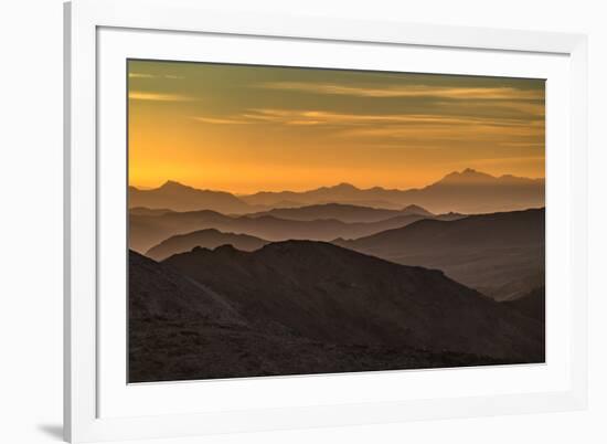 USA, California, Death Valley National Park, mountain ridges-George Theodore-Framed Premium Photographic Print