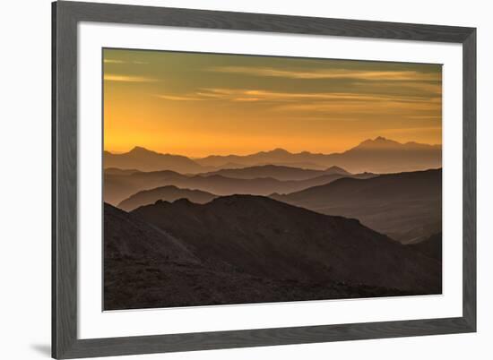 USA, California, Death Valley National Park, mountain ridges-George Theodore-Framed Premium Photographic Print