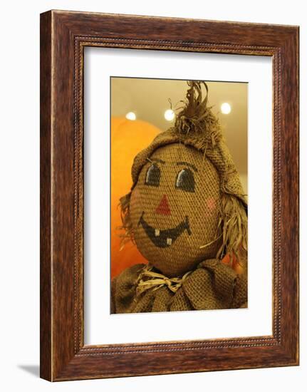 USA, California, Del Mar. A scarecrow at a Pumpkin Patch festival.-Kymri Wilt-Framed Photographic Print