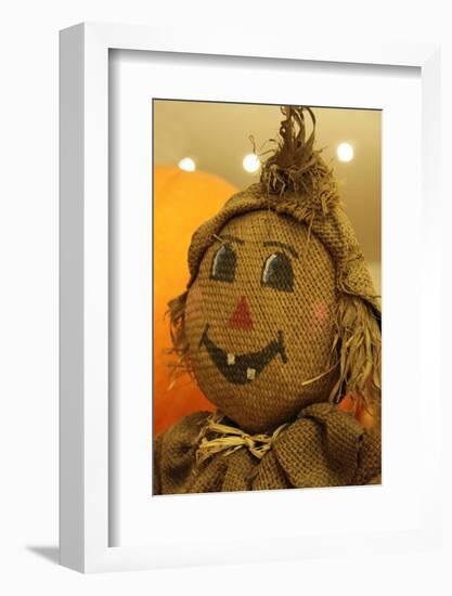 USA, California, Del Mar. A scarecrow at a Pumpkin Patch festival.-Kymri Wilt-Framed Photographic Print