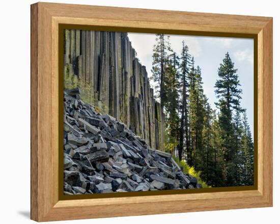 USA, California, Eastern Sierra. Devils Postpile National Monument in Autumn-Ann Collins-Framed Premier Image Canvas