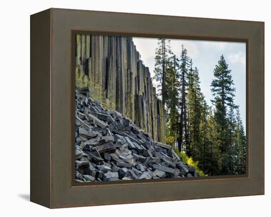 USA, California, Eastern Sierra. Devils Postpile National Monument in Autumn-Ann Collins-Framed Premier Image Canvas