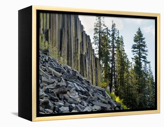 USA, California, Eastern Sierra. Devils Postpile National Monument in Autumn-Ann Collins-Framed Premier Image Canvas