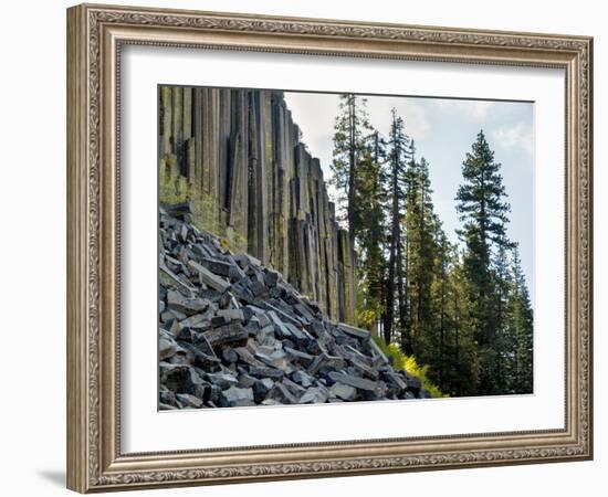 USA, California, Eastern Sierra. Devils Postpile National Monument in Autumn-Ann Collins-Framed Photographic Print