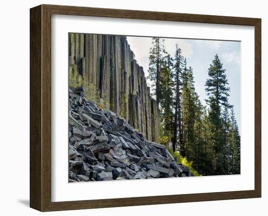 USA, California, Eastern Sierra. Devils Postpile National Monument in Autumn-Ann Collins-Framed Photographic Print