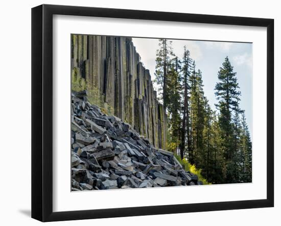 USA, California, Eastern Sierra. Devils Postpile National Monument in Autumn-Ann Collins-Framed Photographic Print