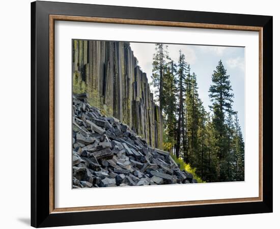 USA, California, Eastern Sierra. Devils Postpile National Monument in Autumn-Ann Collins-Framed Photographic Print