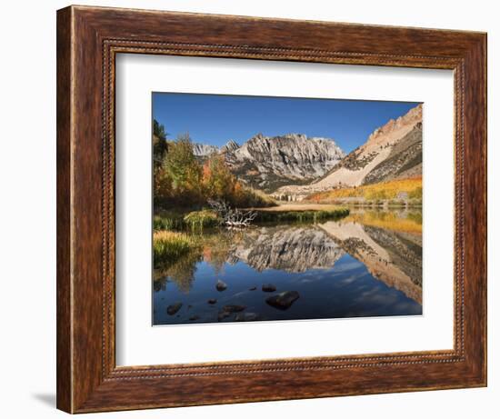 USA, California, Eastern Sierra. Fall Color Reflected in North Lake-Ann Collins-Framed Photographic Print