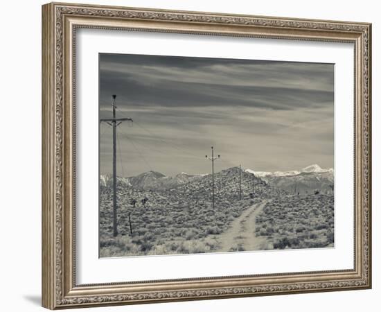 USA, California, Eastern Sierra Nevada Area, Malpais Mesa Wilderness View of the Sierra Nevada Moou-Walter Bibikow-Framed Photographic Print