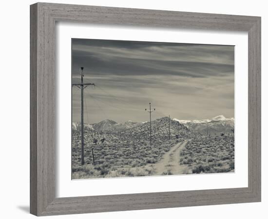 USA, California, Eastern Sierra Nevada Area, Malpais Mesa Wilderness View of the Sierra Nevada Moou-Walter Bibikow-Framed Photographic Print