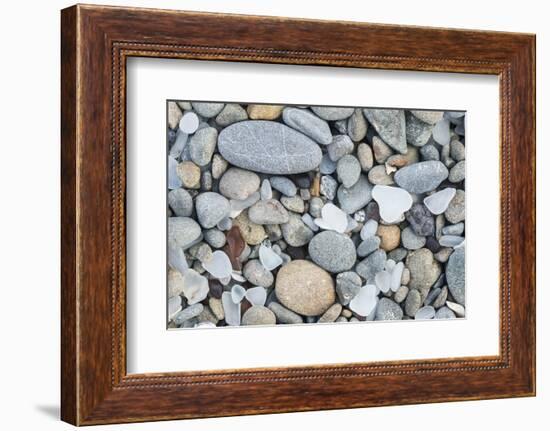 USA, California, Ft. Bragg, Close-up of Glass Beach Pebbles-Rob Tilley-Framed Photographic Print