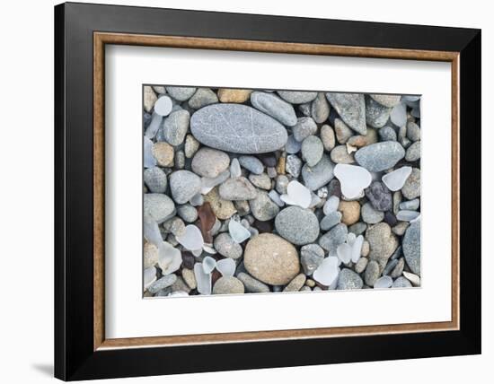 USA, California, Ft. Bragg, Close-up of Glass Beach Pebbles-Rob Tilley-Framed Photographic Print