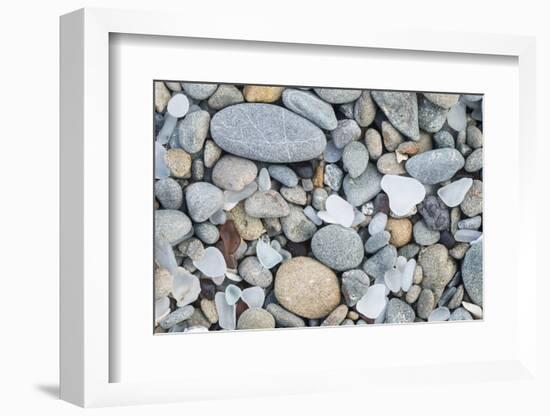 USA, California, Ft. Bragg, Close-up of Glass Beach Pebbles-Rob Tilley-Framed Photographic Print