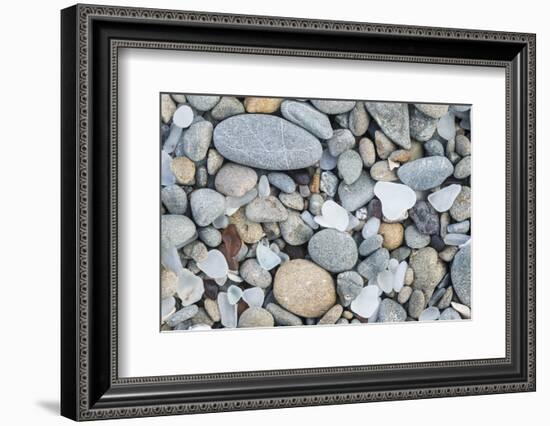 USA, California, Ft. Bragg, Close-up of Glass Beach Pebbles-Rob Tilley-Framed Photographic Print