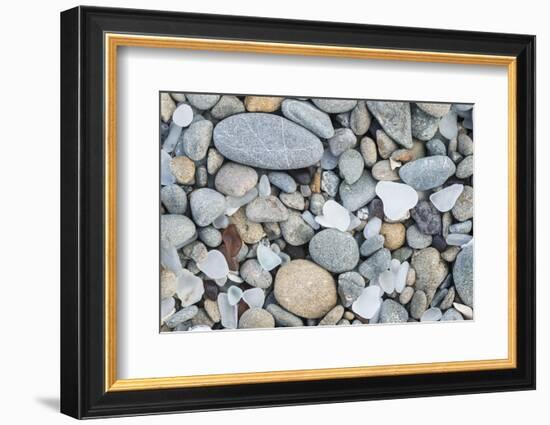 USA, California, Ft. Bragg, Close-up of Glass Beach Pebbles-Rob Tilley-Framed Photographic Print